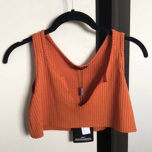 Cropped tank in burnt orange